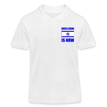 Never again is now - Polo enfant bio Stanley/Stella - blanc - Devant