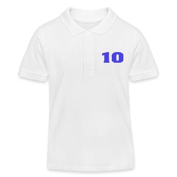 ANNIVERSARY. HAPPY BIRTHDAY. HAPPY BIRTHDAY. - Kids Organic Polo Shirt by Stanley/Stella - white - Front