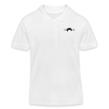 Battement de cœur du joueur - Polo enfant bio Stanley/Stella - blanc - Devant