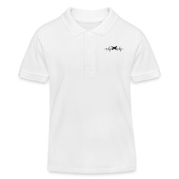 Airplane Heartbeat - Kids Organic Polo Shirt by Stanley/Stella - white - Front