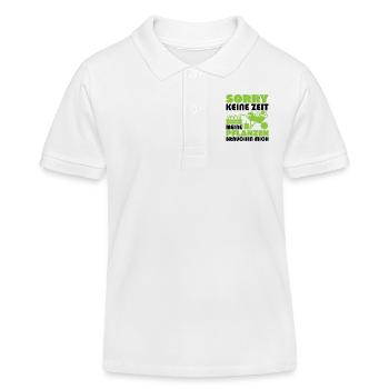 Sorry keine zeit meine pflanzen brauchen mich - Kinder Organic Poloshirt Mini Sprinter von Stanley/Stella - Weiß - Vorne