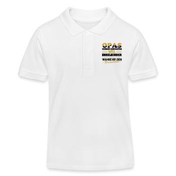 Opas wurden geschaffen weil Enkelkinder wahre Held - Kinder Organic Poloshirt Mini Sprinter von Stanley/Stella - Weiß - Vorne