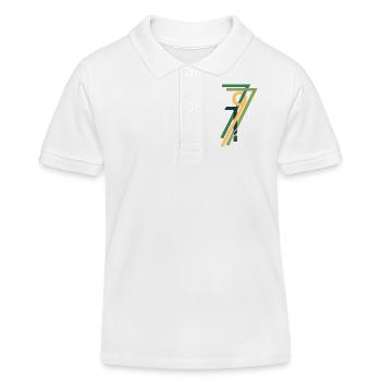 1977 Grün Vintage - Kinder Organic Poloshirt Mini Sprinter von Stanley/Stella - Weiß - Vorne