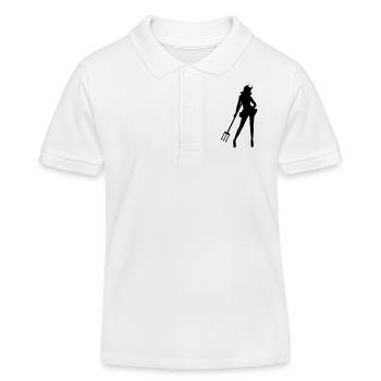 Diable - Polo enfant bio Stanley/Stella - blanc - Devant