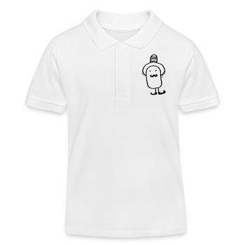 Mexicaine avec un sombrero - Polo enfant bio Stanley/Stella - blanc - Devant