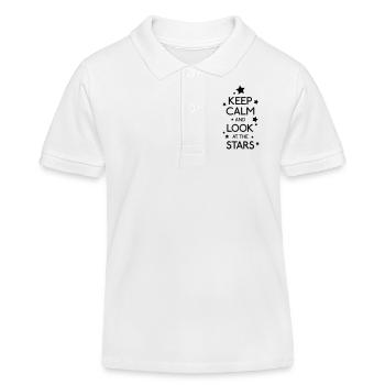 Keep Calm Stars - Kinder Organic Poloshirt Mini Sprinter von Stanley/Stella - Weiß - Vorne