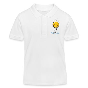 Smiley Diving - Polo enfant bio Stanley/Stella - blanc - Devant
