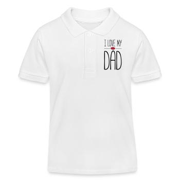 i love my dad - Kinder Organic Poloshirt Mini Sprinter von Stanley/Stella - Weiß - Vorne