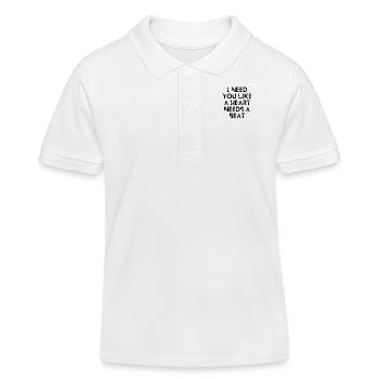 love Beat - Kinder Organic Poloshirt Mini Sprinter von Stanley/Stella - Weiß - Vorne