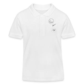 beauty tips funny quote written expression - Kids Organic Polo Shirt by Stanley/Stella - white - Front