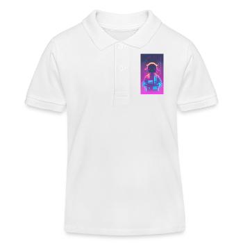 Cyber chill - Kinder Organic Poloshirt Mini Sprinter von Stanley/Stella - Weiß - Vorne