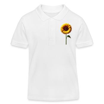 Tournesol Floral Fleur de vigne Jaune Floral Floral - Polo enfant bio Stanley/Stella - blanc - Devant