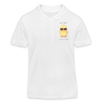 I Will Handle It – Crying Chick mit Brille - Kinder Organic Poloshirt Mini Sprinter von Stanley/Stella - Weiß - Vorne