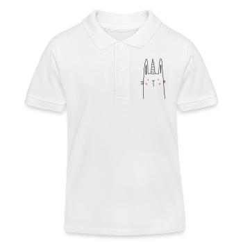 Unicorn Hase - Polo enfant bio Stanley/Stella - blanc - Devant