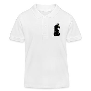 Le cavalier fou - Polo enfant bio Stanley/Stella - blanc - Devant