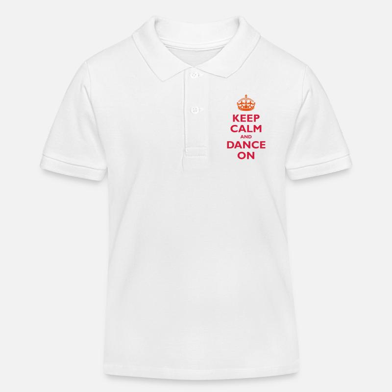 Keep calm and dance on - Polo enfant bio Stanley/Stella - blanc