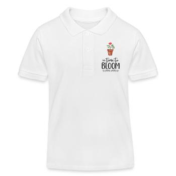 Geschenke mit Blumen - Kinder Organic Poloshirt Mini Sprinter von Stanley/Stella - Weiß - Vorne