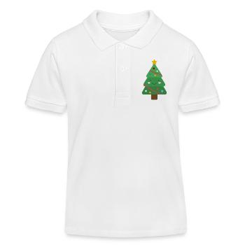 Süßer Weihnachtsbaum - Kinder Organic Poloshirt Mini Sprinter von Stanley/Stella - Weiß - Vorne