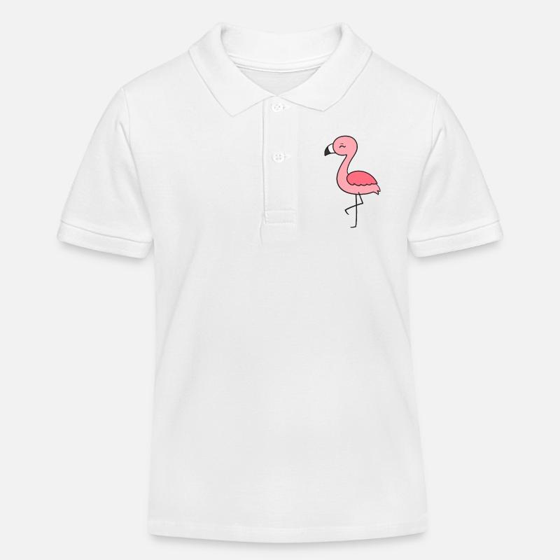 Flamingo - Kinder Organic Poloshirt Mini Sprinter von Stanley/Stella - Weiß