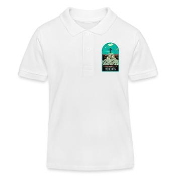 Cross of the Summit of the Pieu, Vercors: Sacred Nature - Kids Organic Polo Shirt by Stanley/Stella - white - Front
