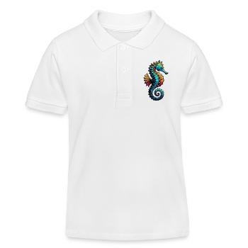 Hippocampe - Polo enfant bio Stanley/Stella - blanc - Devant