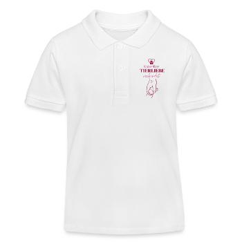 KatzenHerz verbindet Tierliebe - Kinder Organic Poloshirt Mini Sprinter von Stanley/Stella - Weiß - Vorne