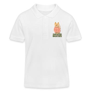 Météo des pulls - Polo enfant bio Stanley/Stella - blanc - Devant