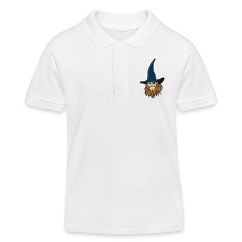Sorcière épouvantail - Polo enfant bio Stanley/Stella - blanc - Devant
