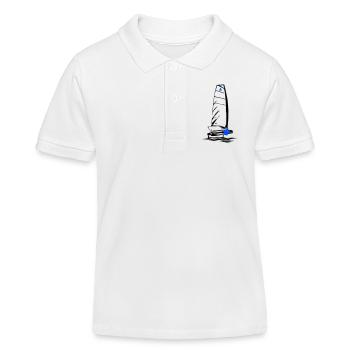 Foiling Moth Segelboot Foilsegeln Segeljolle Motte - Kinder Organic Poloshirt Mini Sprinter von Stanley/Stella - Weiß - Vorne