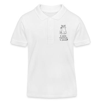 Pause & Pounce - Cat Lover Tee - Kids Organic Polo Shirt by Stanley/Stella - white - Front
