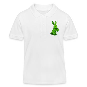 Bunny - Le lapin de Pâques apporte les œufs - Polo enfant bio Stanley/Stella - blanc - Devant