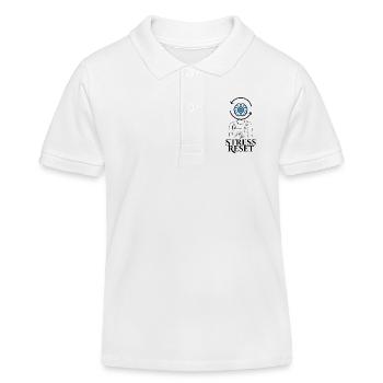 Stress Reset Button-Head - Kids Organic Polo Shirt by Stanley/Stella - white - Front