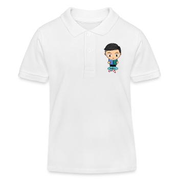 Lesen und Spaß haben - Kinder Organic Poloshirt Mini Sprinter von Stanley/Stella - Weiß - Vorne