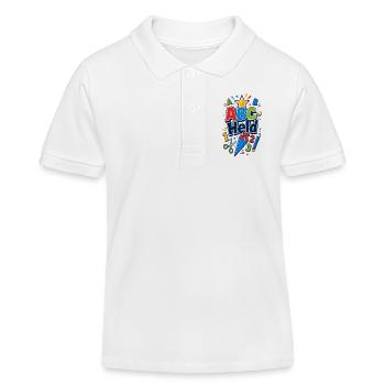 Schulanfang Schulkind - Kinder Organic Poloshirt Mini Sprinter von Stanley/Stella - Weiß - Vorne