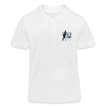 Football, team match - Kids Organic Polo Shirt by Stanley/Stella - white - Front