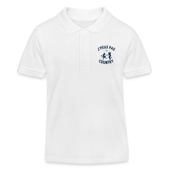 J peux pas j ai Country - Polo enfant bio Stanley/Stella - blanc - Devant