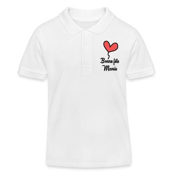 OMA. MAMA. MUTTERTAG. ALLES GUTE ZUM OMA-TAG - Kinder Organic Poloshirt Mini Sprinter von Stanley/Stella - Weiß - Vorne