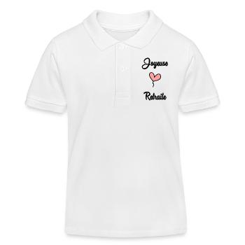 RETIREMENT. RETIREMENT. RETIRED - Kids Organic Polo Shirt by Stanley/Stella - white - Front