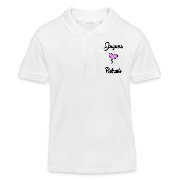 RETRAITE. RETRAITE. RETRAITEE. RETRAITE - Polo enfant bio Stanley/Stella - blanc - Devant