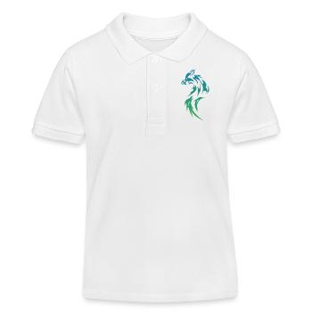 Wolfsilhoutte - Polo enfant bio Stanley/Stella - blanc - Devant