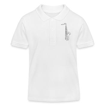 tenorsaxophone - Kids Organic Polo Shirt by Stanley/Stella - white - Front
