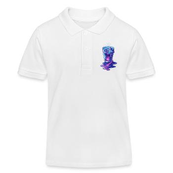 Cosmic Galaxy Melt Cup - Kids Organic Polo Shirt by Stanley/Stella - white - Front