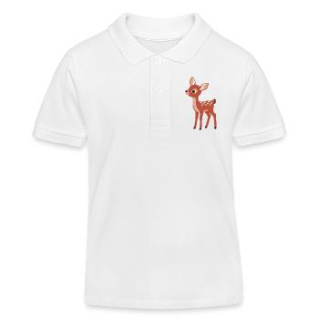 Style minimaliste curieux et curieux - Polo enfant bio Stanley/Stella - blanc - Devant