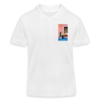 Chill Surreal Alien - Kinder Organic Poloshirt Mini Sprinter von Stanley/Stella - Weiß - Vorne