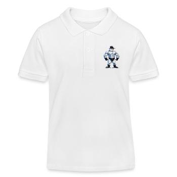 ok… Ein Bodybuilder Schneemann… - Kinder Organic Poloshirt Mini Sprinter von Stanley/Stella - Weiß - Vorne