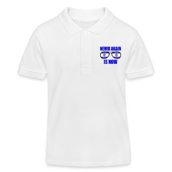 Never again is now - Kids Organic Polo Shirt by Stanley/Stella - white - Front