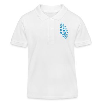 Schmetterling - Kinder Organic Poloshirt Mini Sprinter von Stanley/Stella - Weiß - Vorne