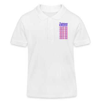 Junggesellen Abschied JGA 100 Küsse Fun Motiv - Kinder Organic Poloshirt Mini Sprinter von Stanley/Stella - Weiß - Vorne