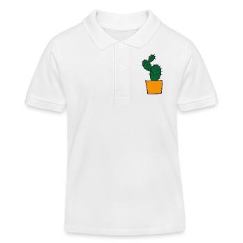 Cactus - Polo enfant bio Stanley/Stella - blanc - Devant
