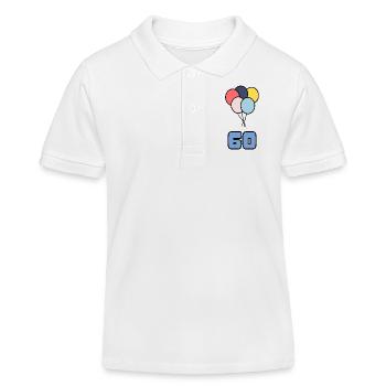 60. 60 ANS. 60e ANNIVERSAIRE. ANNIVERSAIRE 60 ANS. - Polo enfant bio Stanley/Stella - blanc - Devant